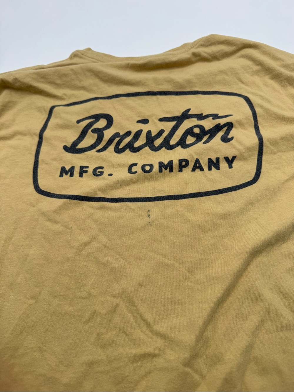 Brixton Short-Sleeve Logo Tee in Mustard Yellow